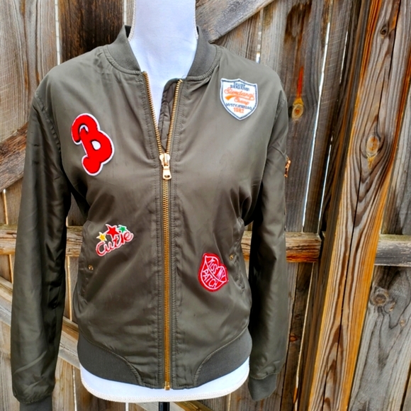 CI SONO Green Detailed BomberJacket - Size M (EUC) - Picture 3 of 11